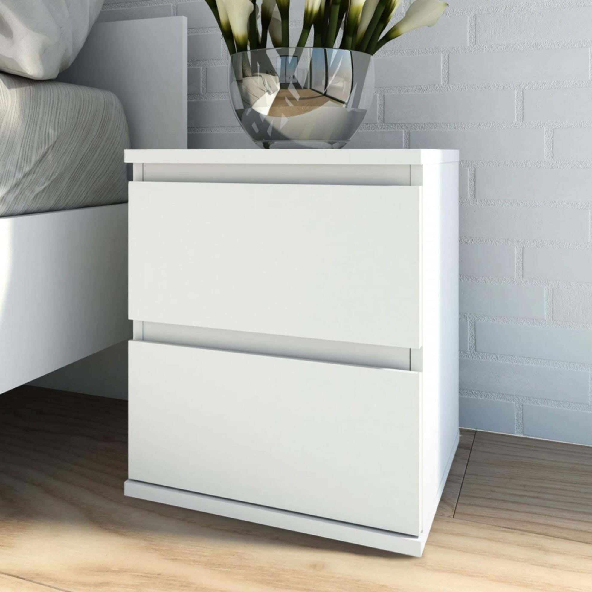 MDF Wood Modern Commode, 50x40x32 cm - White