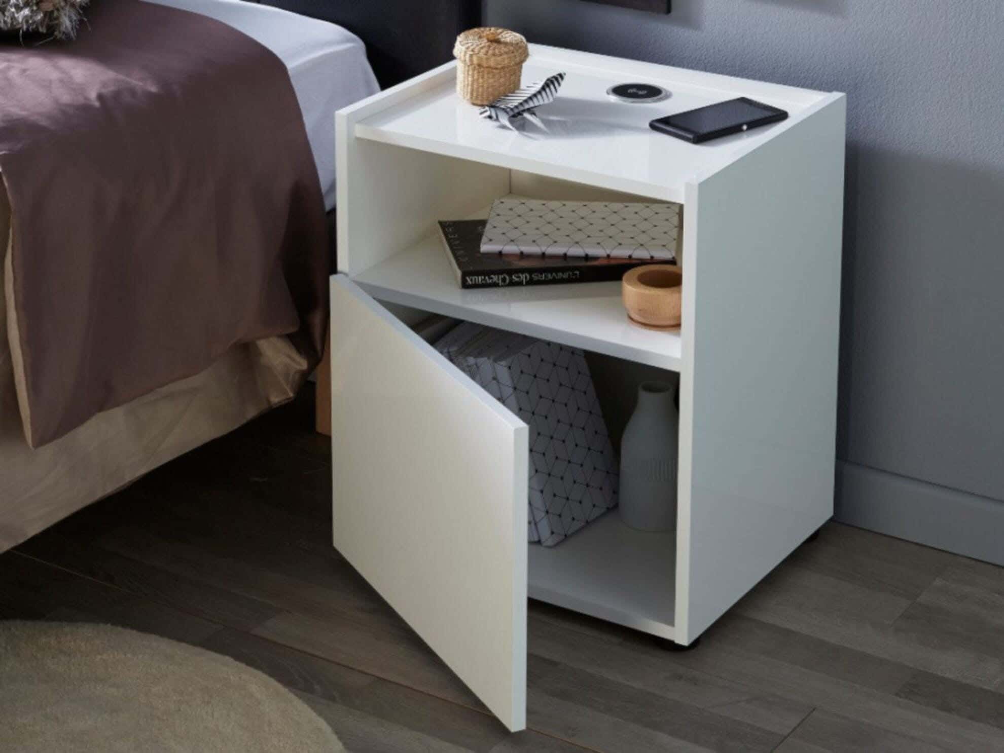 MDF Wood Modern Commode, 50x41x30 cm - White