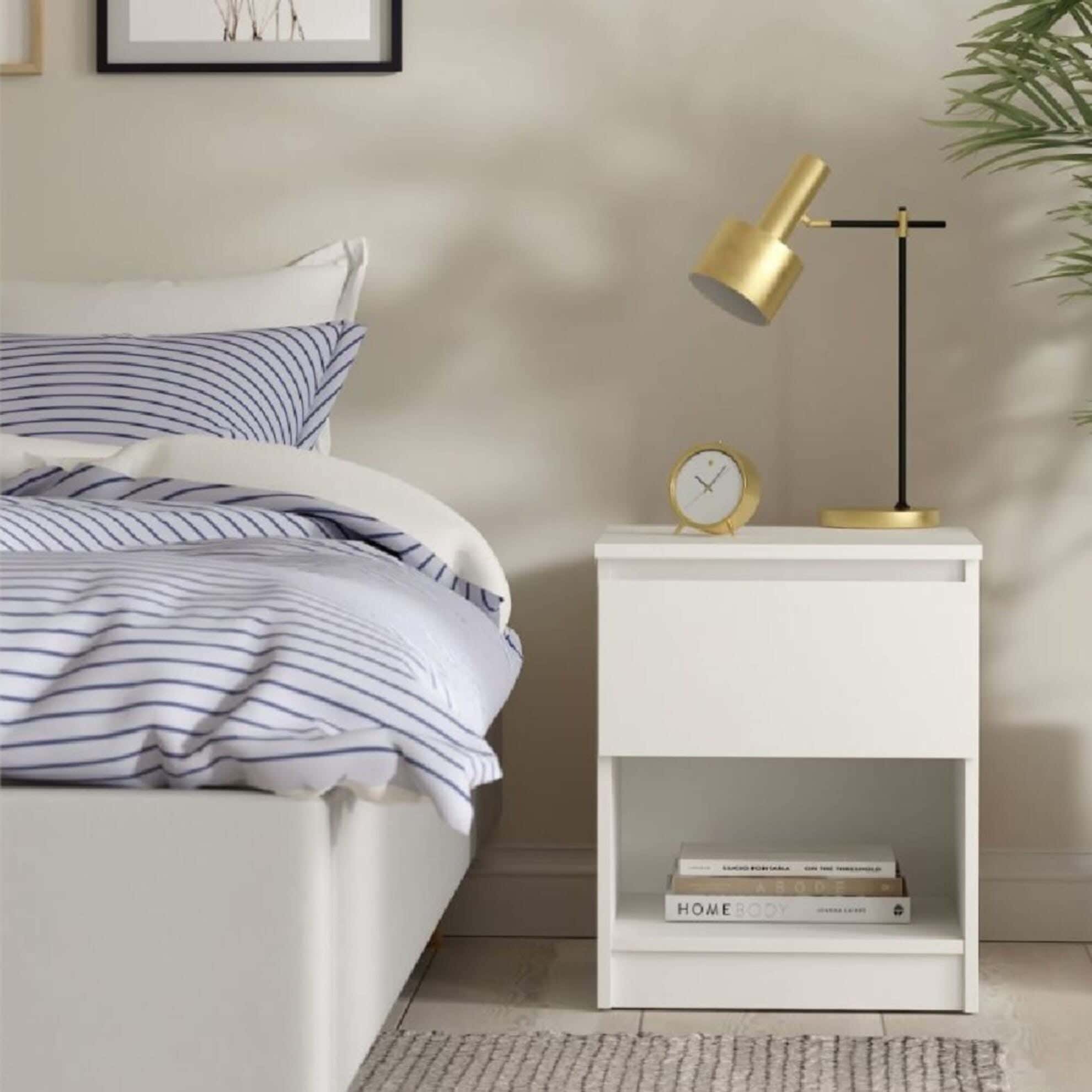 MDF Wood Modern Commode, 45x34x32 cm - White