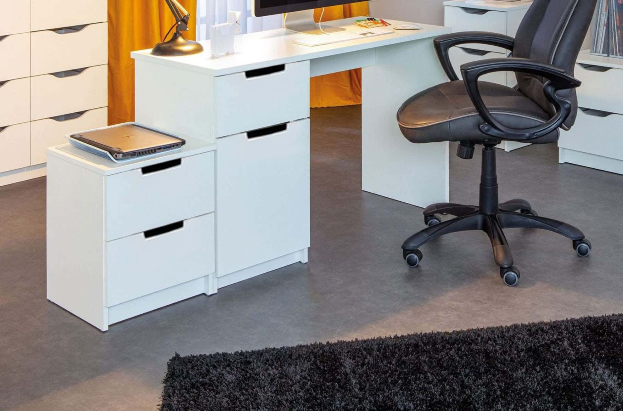 MDF Wood Modern Commode, 50x37x32 cm - White