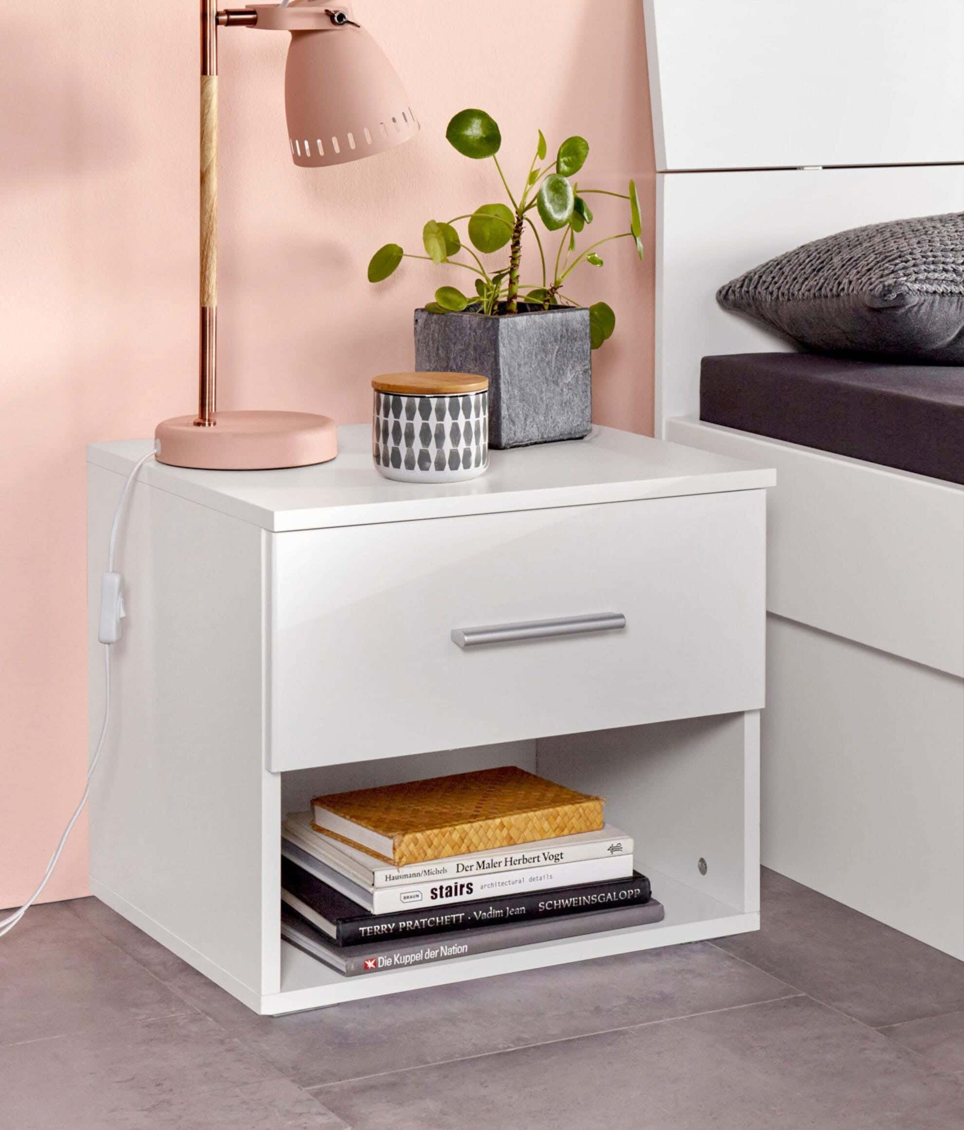 MDF Wood Modern Commode, 40x40x32 cm - White