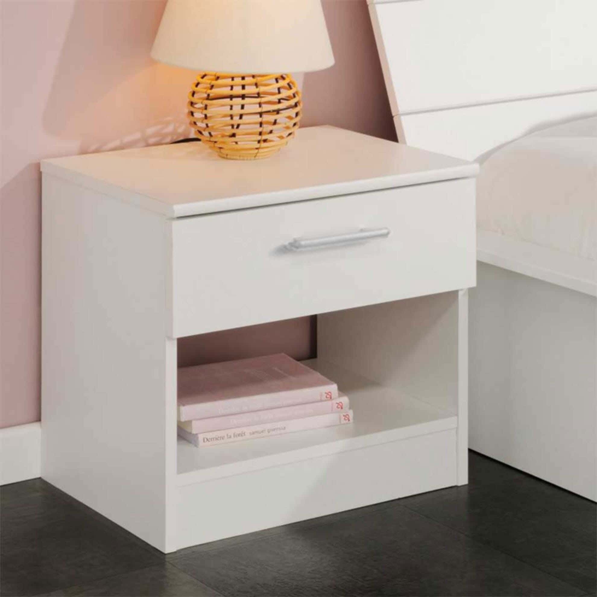 MDF Wood Modern Commode, 40x40x32 cm - White
