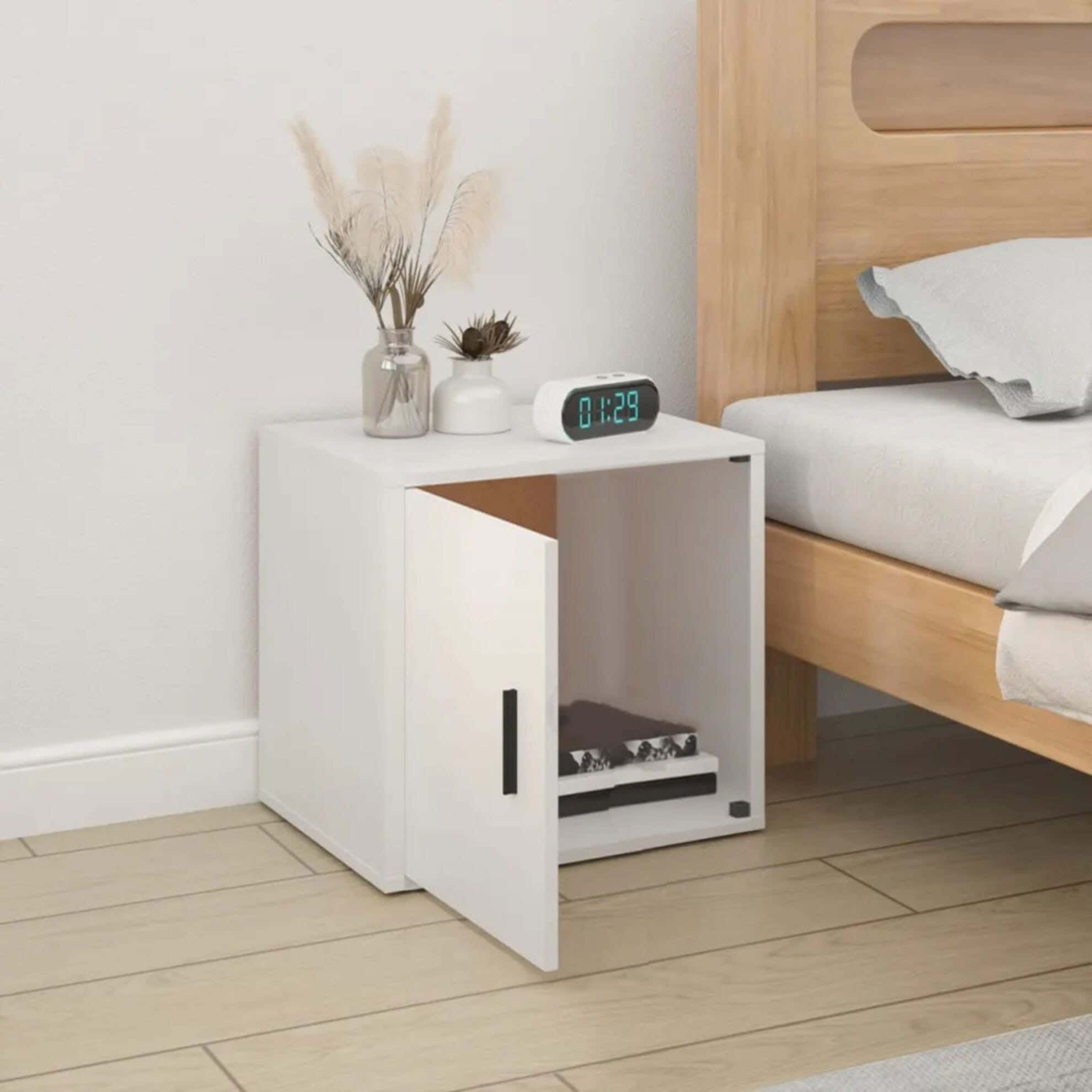 MDF Wood Modern Commode, 45x46x32 cm - White