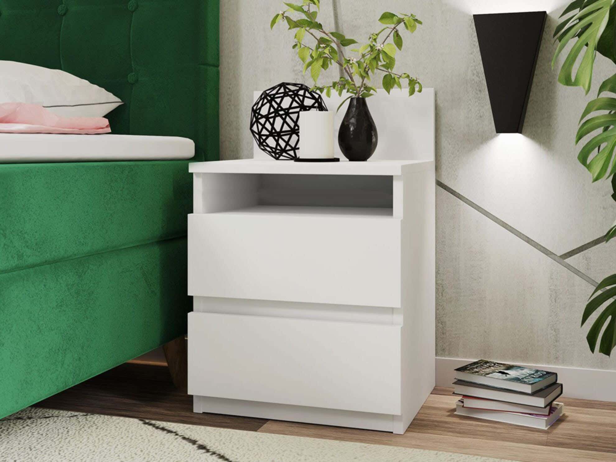 MDF Wood Modern Commode, 65x40x32 cm - White