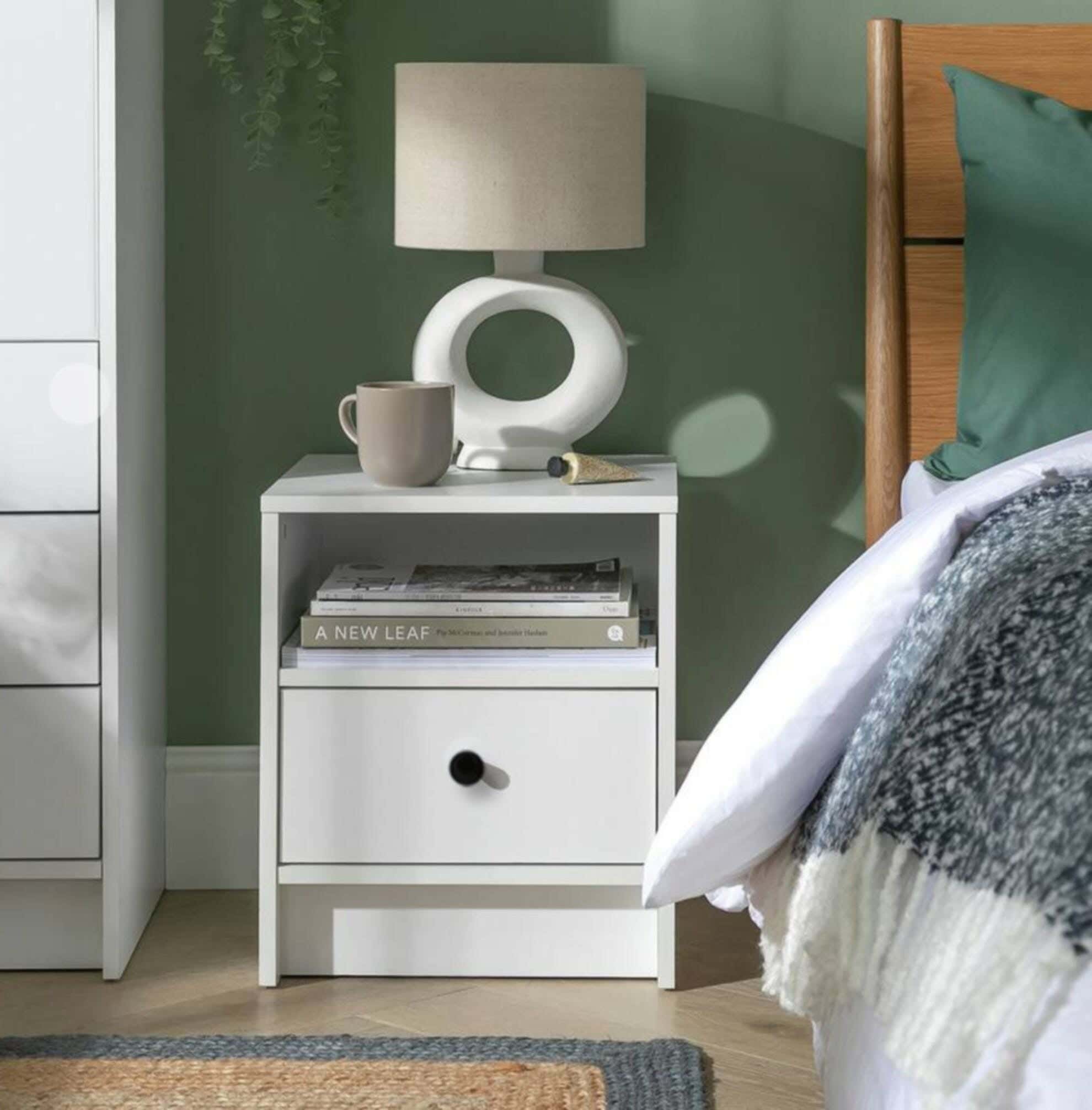 MDF Wood Modern Commode, 45x40x30 cm - White