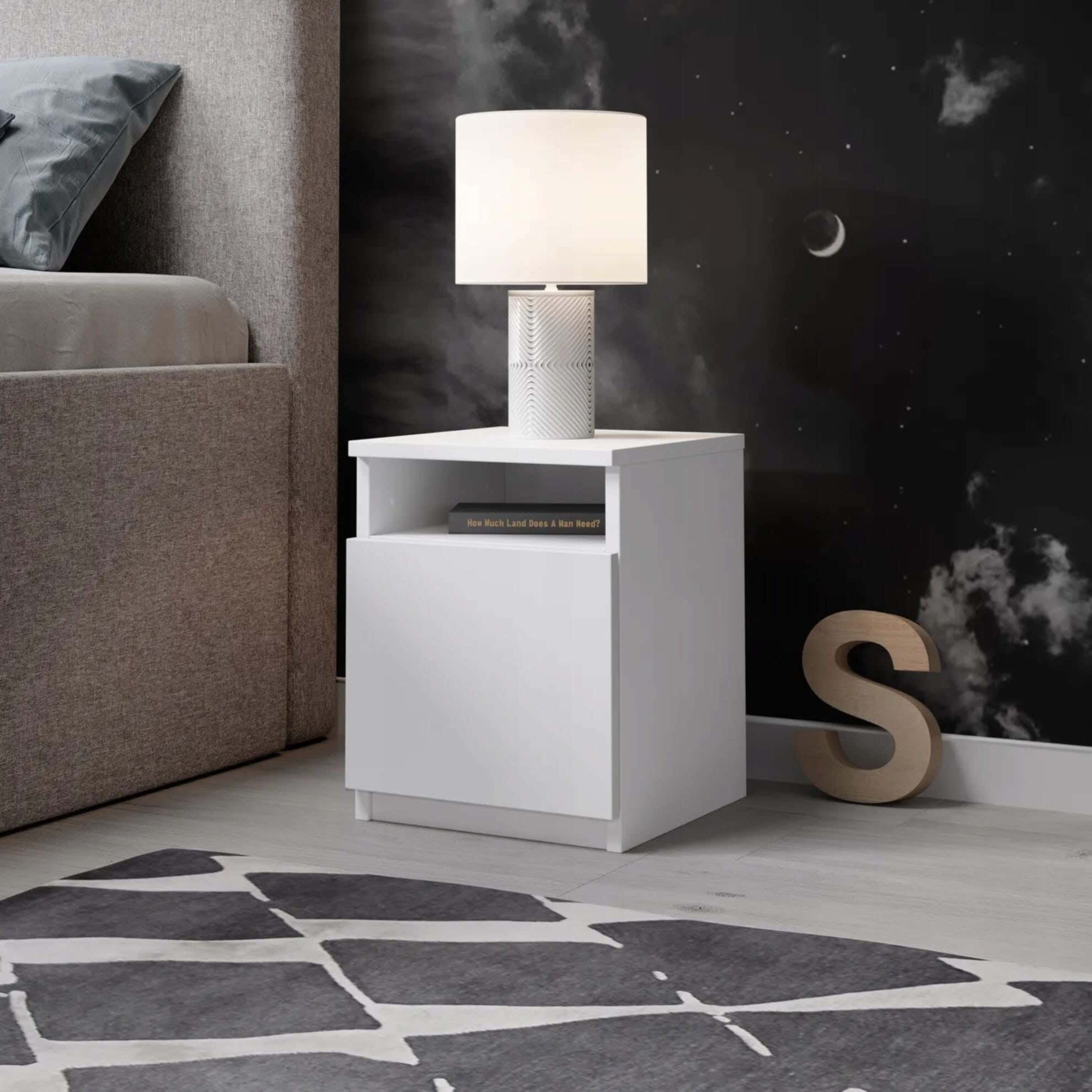 MDF Wood Modern Commode, 50x41x32 cm - White