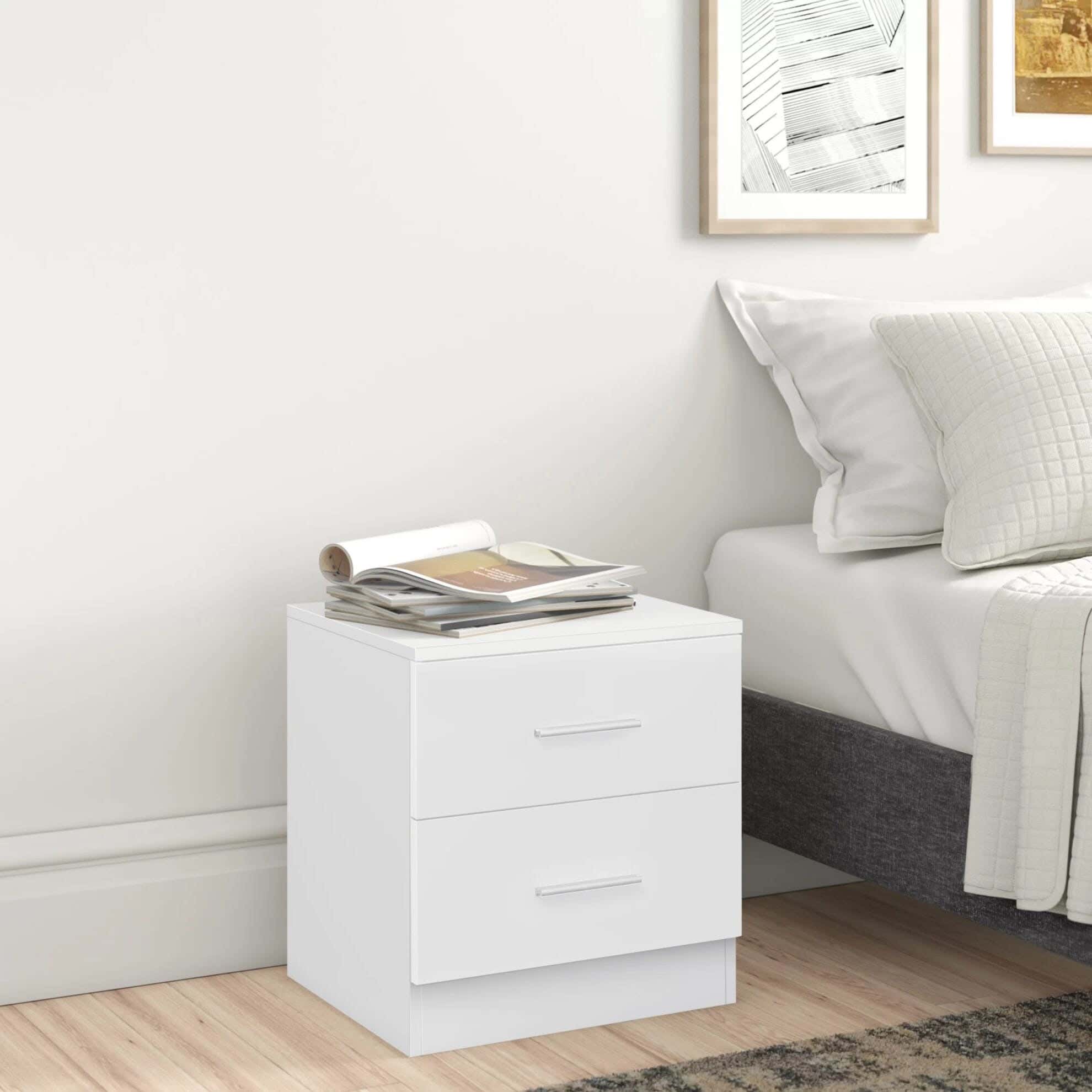 MDF Wood Modern Commode, 45x40x32 cm - White