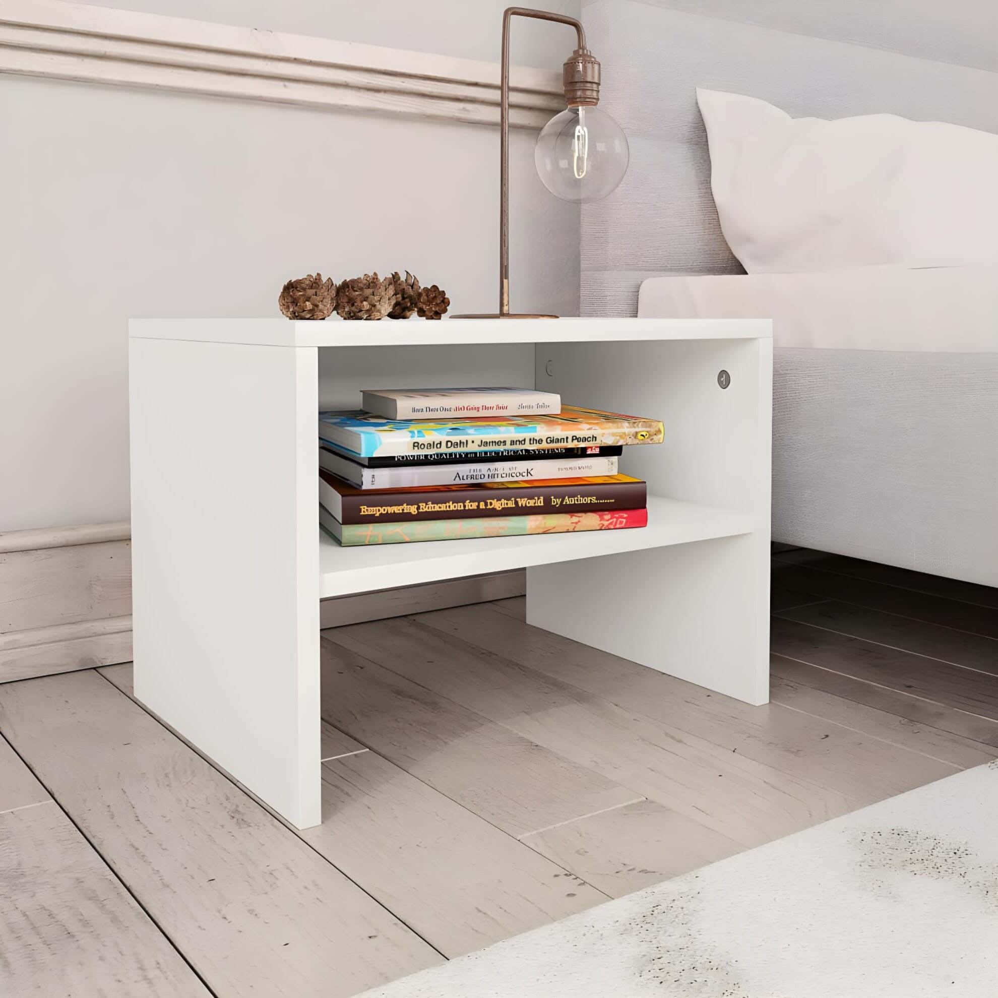 MDF Wood Modern Commode, 40x50x30 cm - White