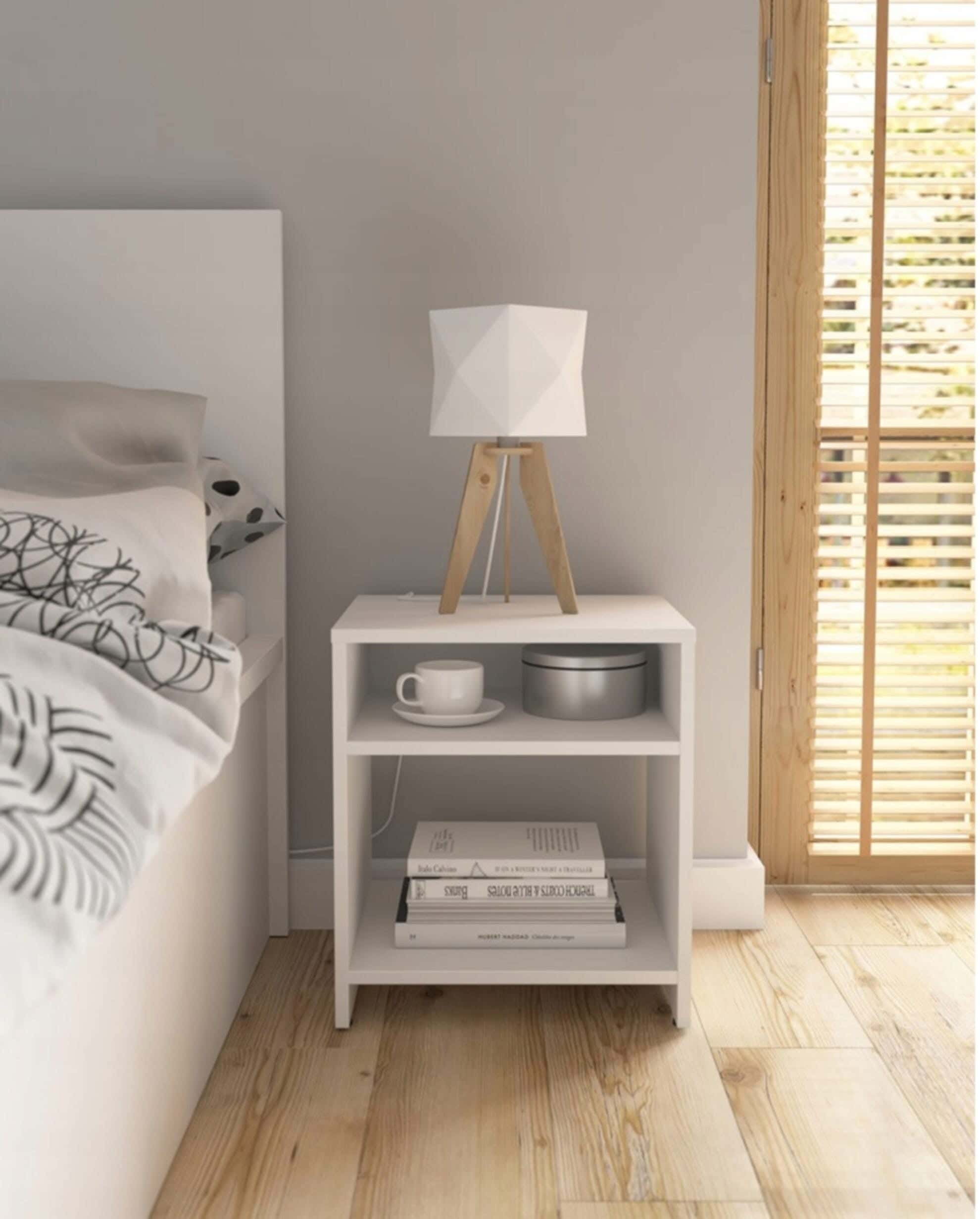 MDF Wood Modern Commode, 45x40x30 cm - White