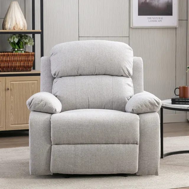 Lazy Boy Recliner, 92×85×105 cm, Metal - Grey