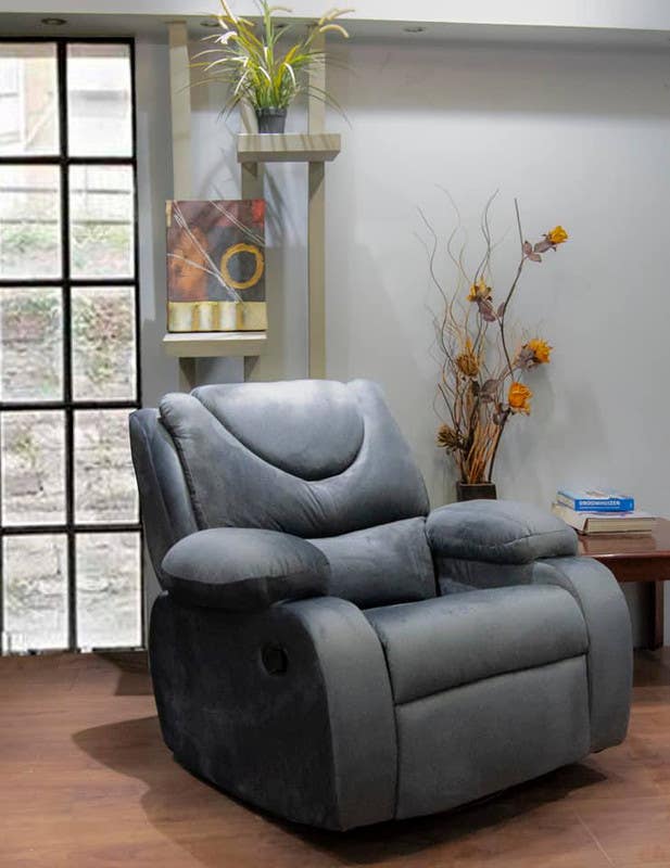Lazy Boy Recliner, 92×85×105 cm, Metal - Grey