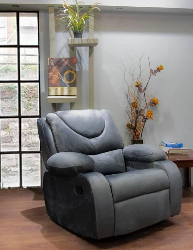 Lazy Boy Recliner, 92×85×105 cm, Metal - Grey