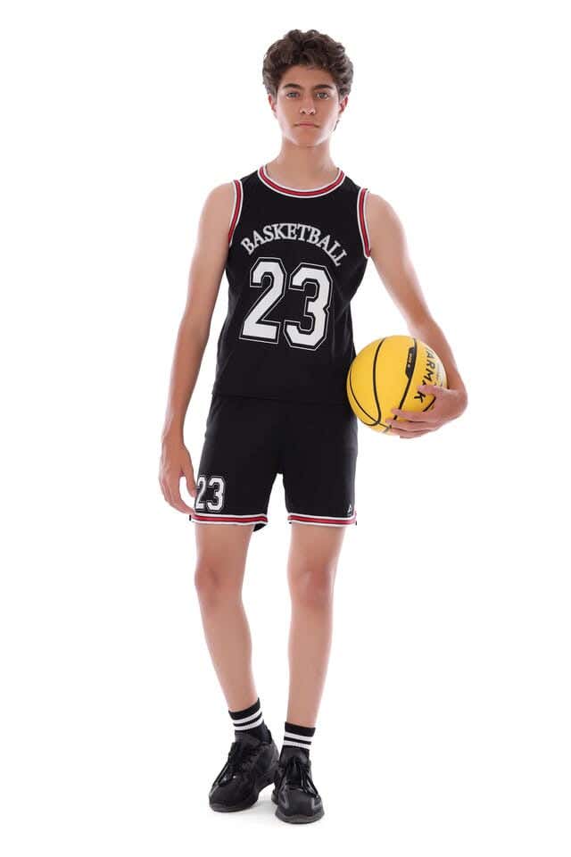 Anja Polyester Sports Set, For Boys - Black