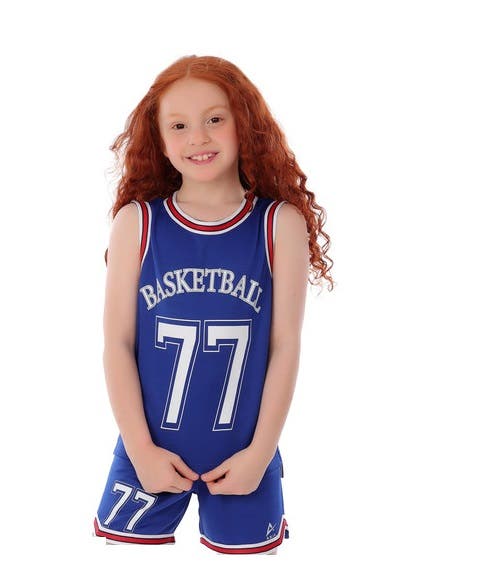 Anja Polyester Sports Set, For Girls - Blue