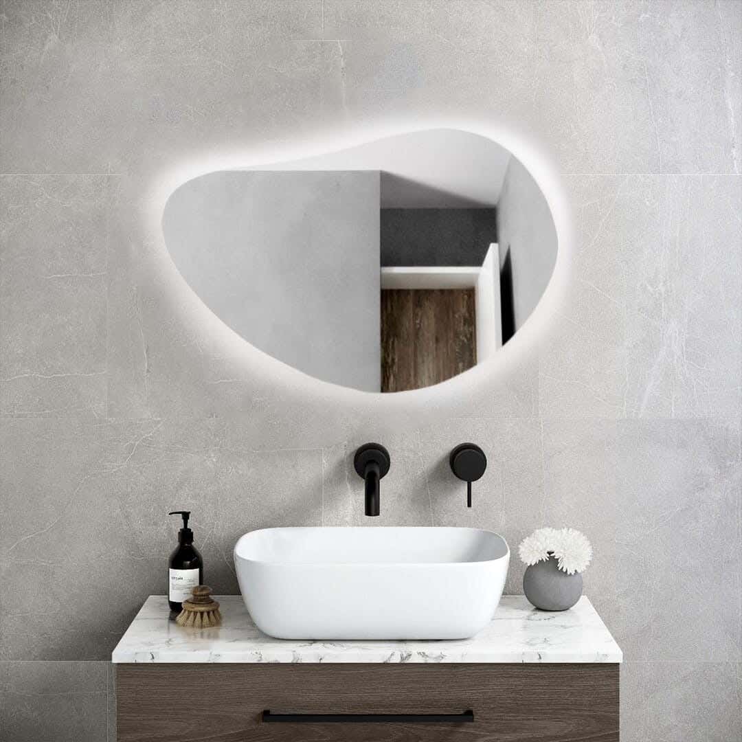 Pharma Wall Mirror, White Lighting, 55 X 75 Cm - Clear