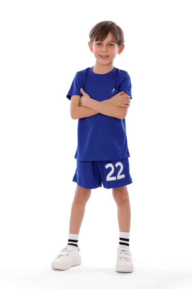 Anja Polyester Sports Set, For Boys - Blue