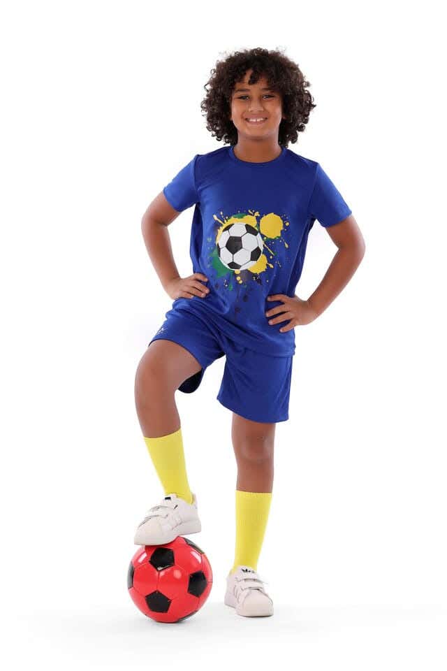 Anja Polyester Sports Set, For Boys - Blue