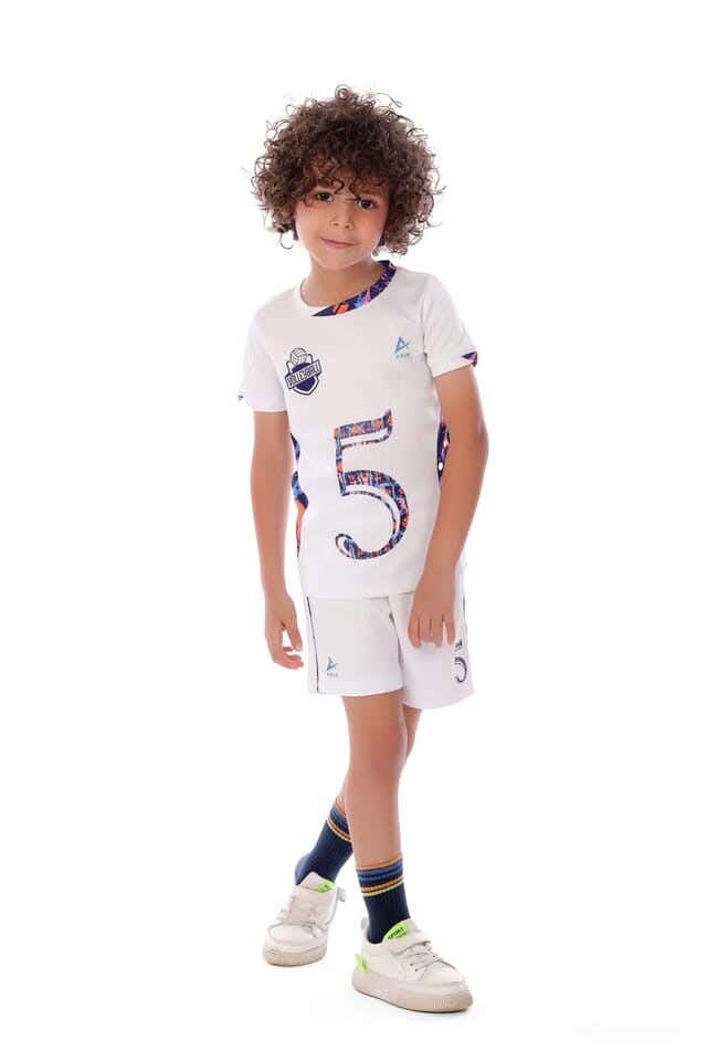 Anja Polyester Sports Set, For Boys - White