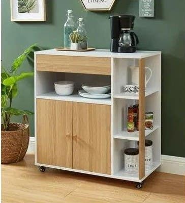 Coffee Corner MDF, 80x35x90cm - White Beige