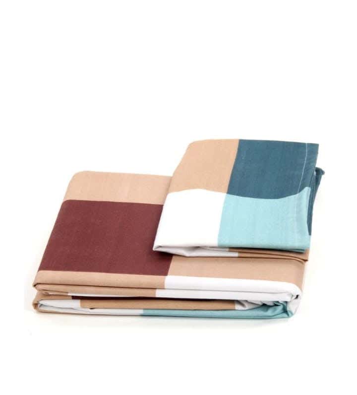 Line Sleep Microfiber Bed Sheet Set, 2 Pieces, 180×220 cm - Multicolor