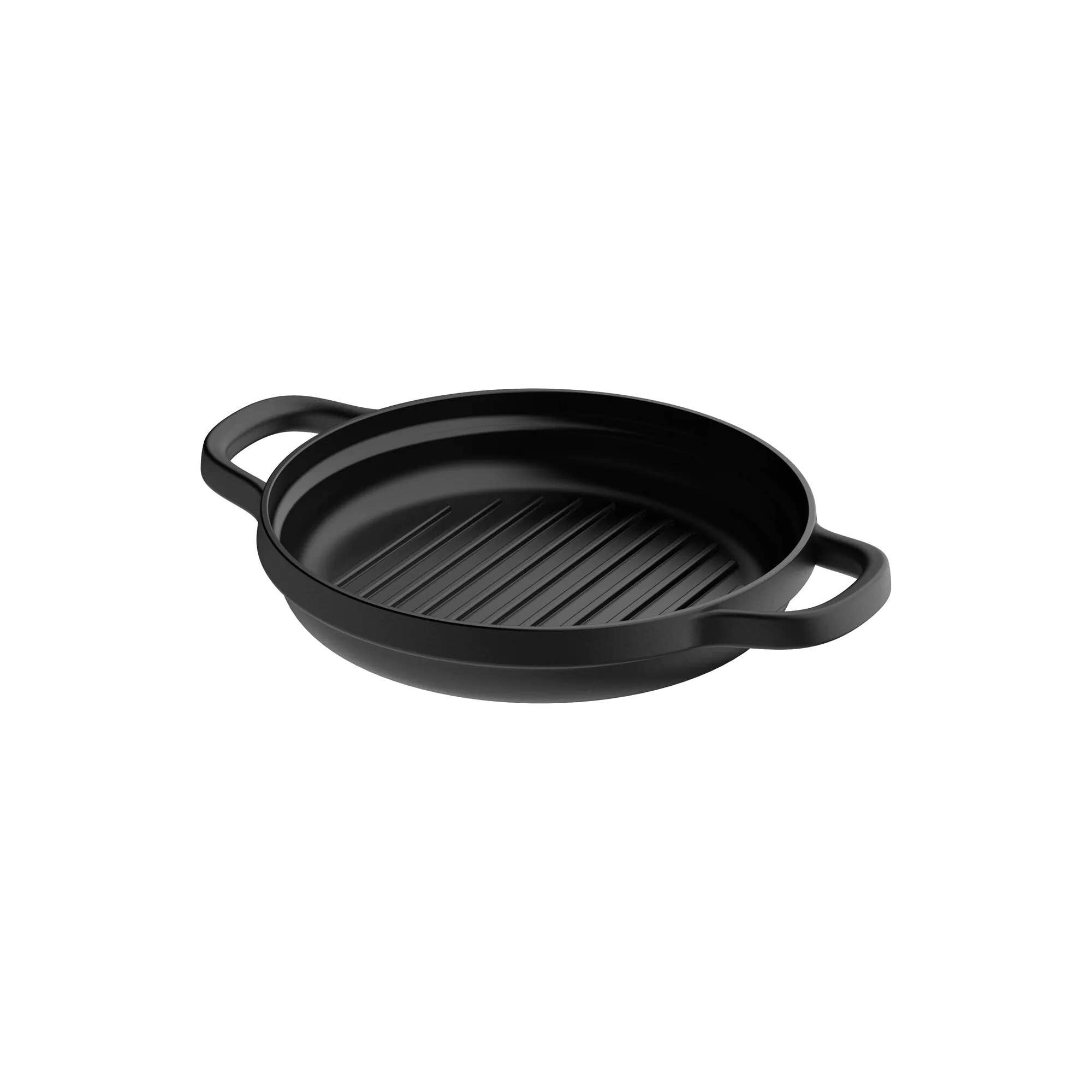 Berghoff Leo Graphite Cast Iron Round Grill Pan , 26 cm - Black
