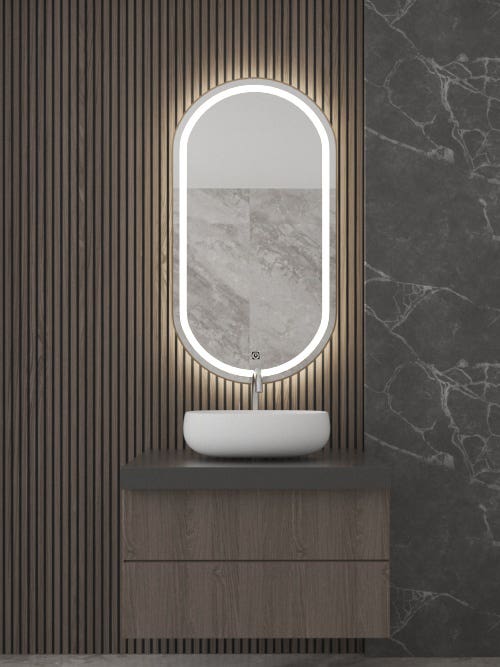 Glass LED Bathroom Mirror,65x95x2 cm