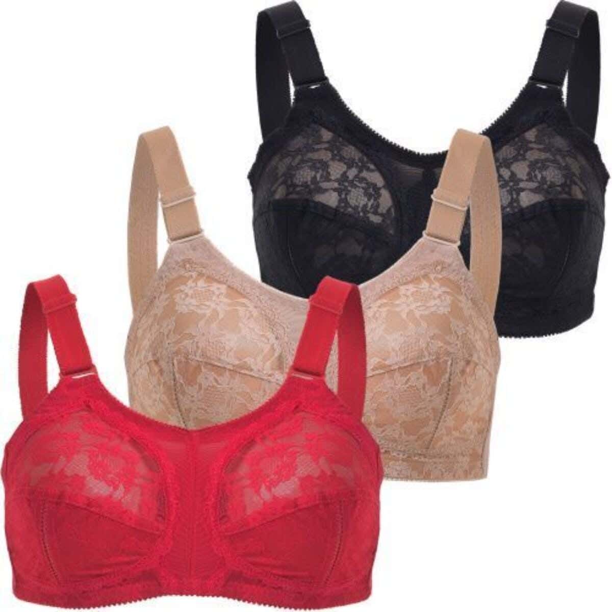 Women'S Lasso Fabric Bra Set, 3 Pieces