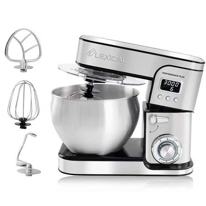 Lexical LCJ-1837 Electric Kneading, 7 Liters, 6 Speeds, 1300 Watt - Silver