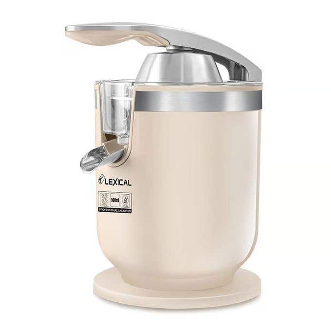 Lexical LCJ-2140 Electric juicer, Automatic Operation, Anti-Drip, Stainless Steel Filter, 500 ml, 650 Watt - Beige