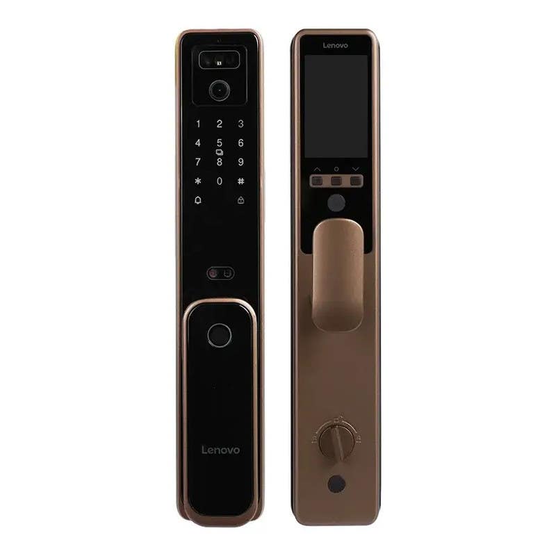 Lenovo A3F Smart Lock, Face Recognition, Fingerprint, Password, Emergency Key, Emergency Card - Gold