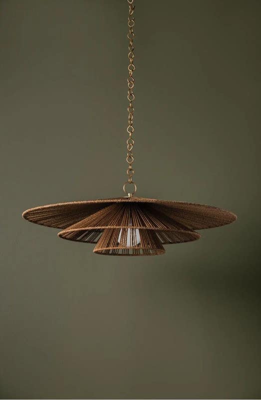 Ceiling chandelier, 27x27x35 cm, One Piece - Beige