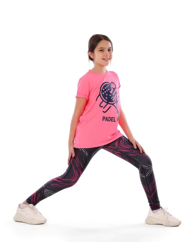 Anja Polyester Seamless Leggings, For Girls - Multicolor