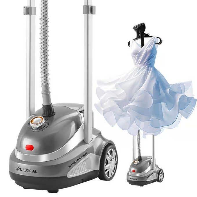 Lexical LGR-1205 Clothes Steam Iron, 2000 Watt, 1.6 Liter Tank, 10 Settings - Grey