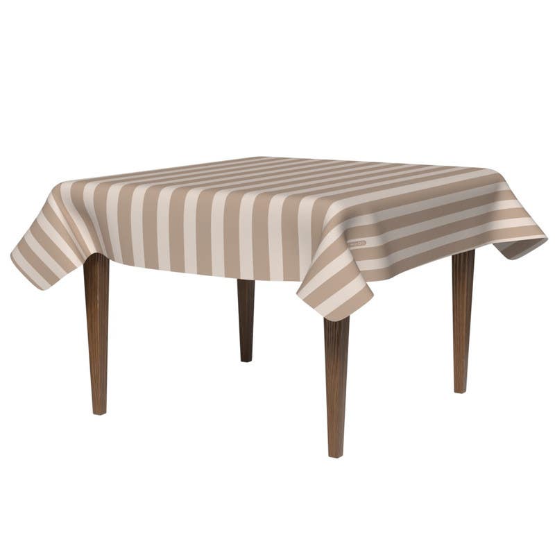 Polyester Tablecloth, 140×140 cm - Beige white