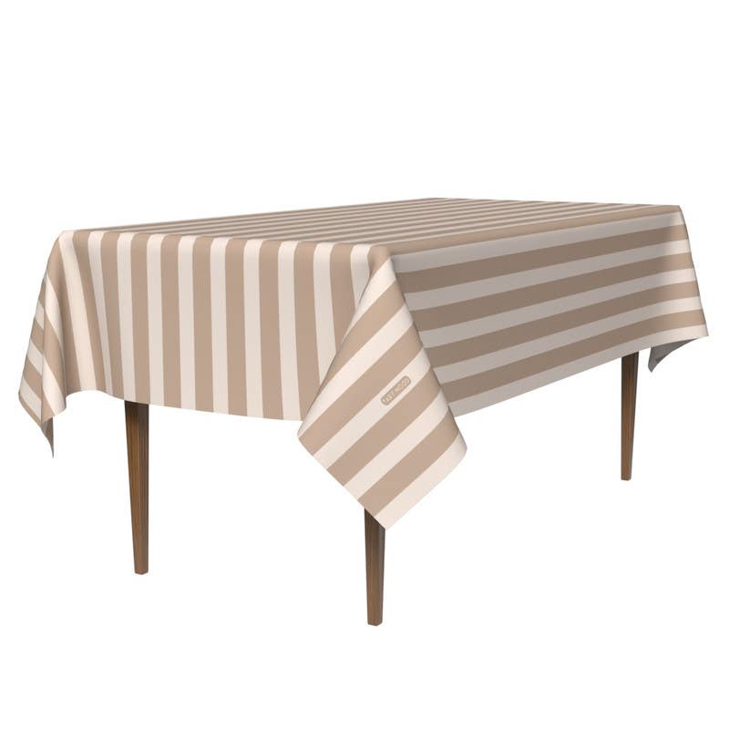 Polyester Tablecloth, 140×300 cm - Beige white