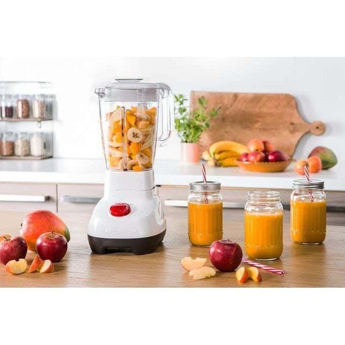 Moulinex Blender LM2071 Super Blender with Grinder and Grater, Suitable for Juices, Soups, Sauces, Grinding and Grating - White
