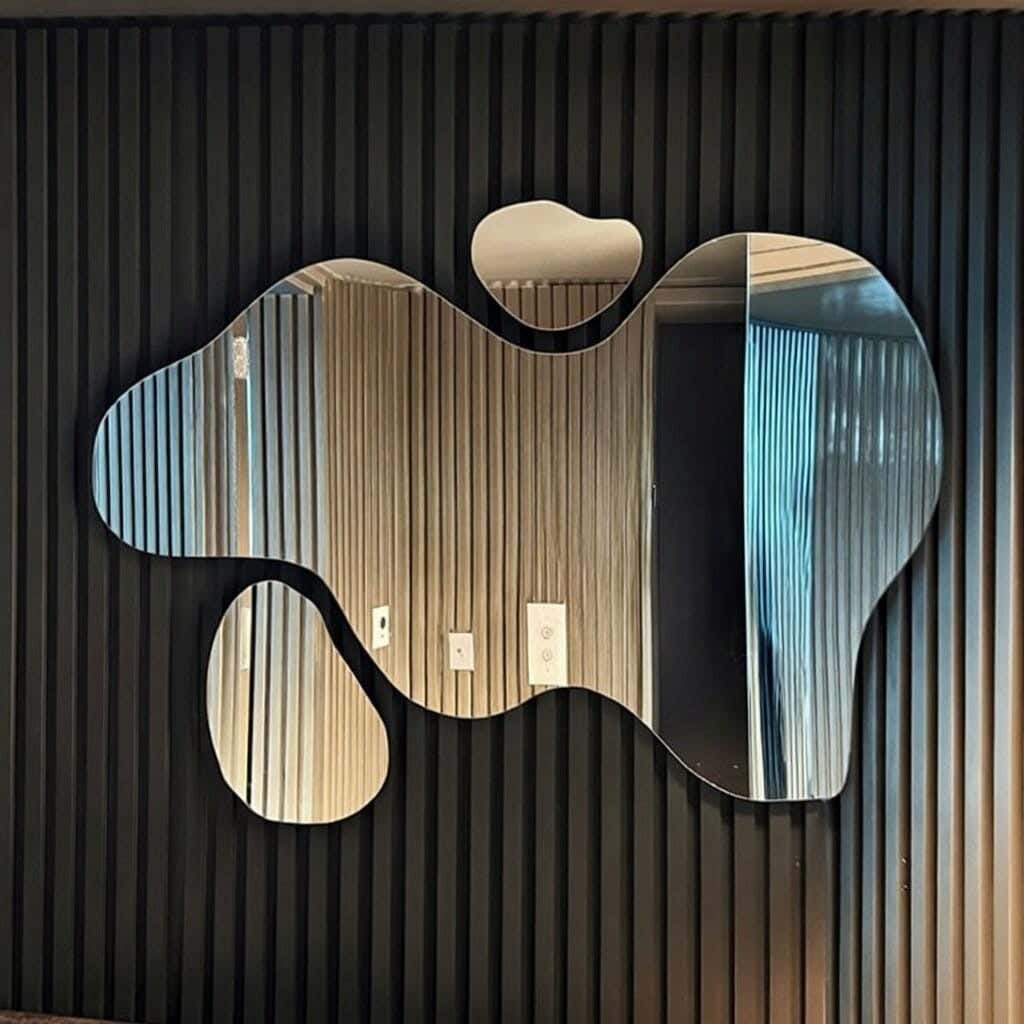 Decorative hanging mirror, glass, 110x170 cm - transparent