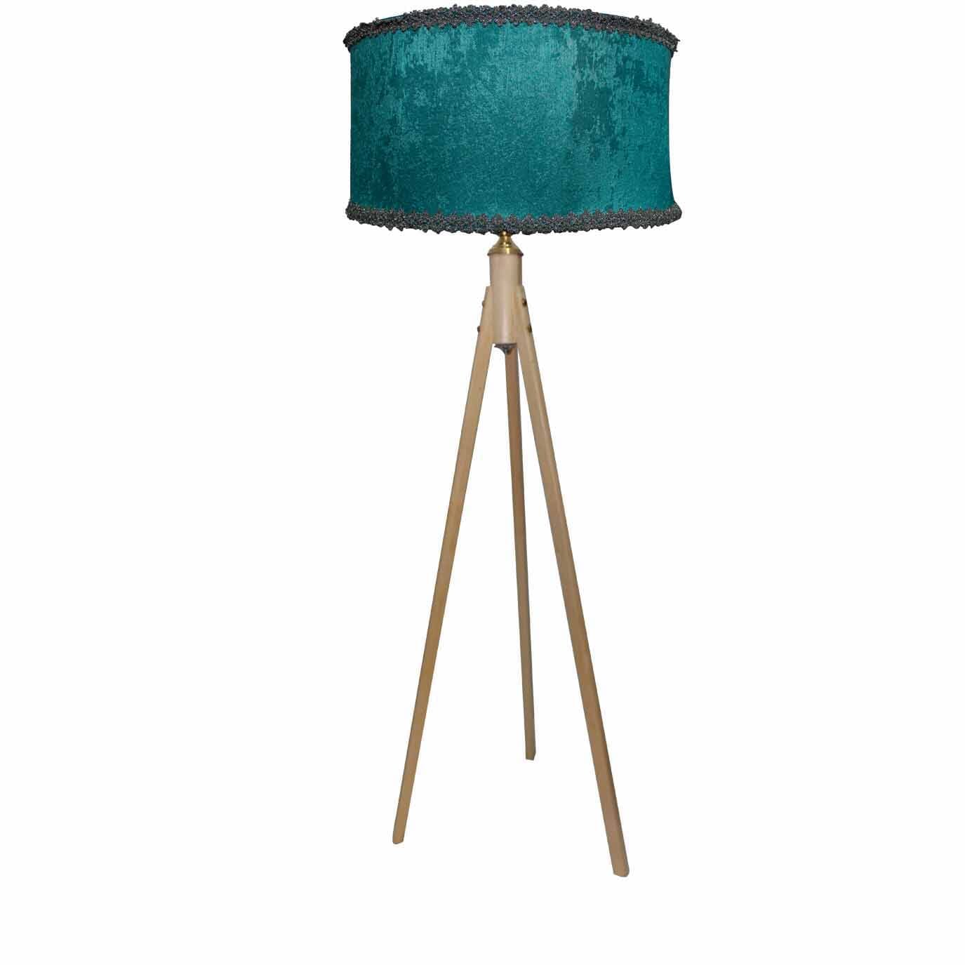 Wood Lambader Led Lighting, 1 Bulb, 150 Cm - Blue