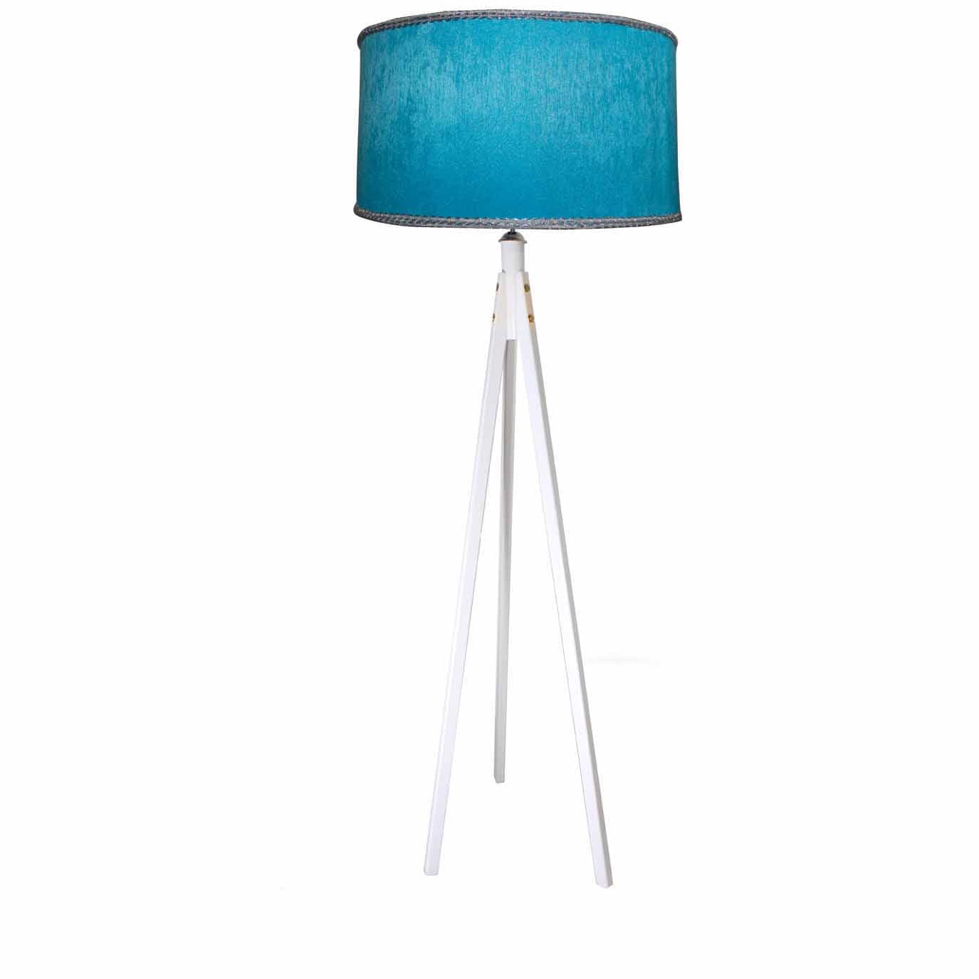 Wood Lambader Led Lighting, 1 Bulb, 150 Cm - Light Blue