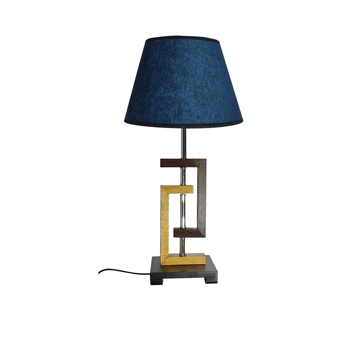 Wood Lampshade Led Lighting, 1 Bulb, 75 Cm - Navy