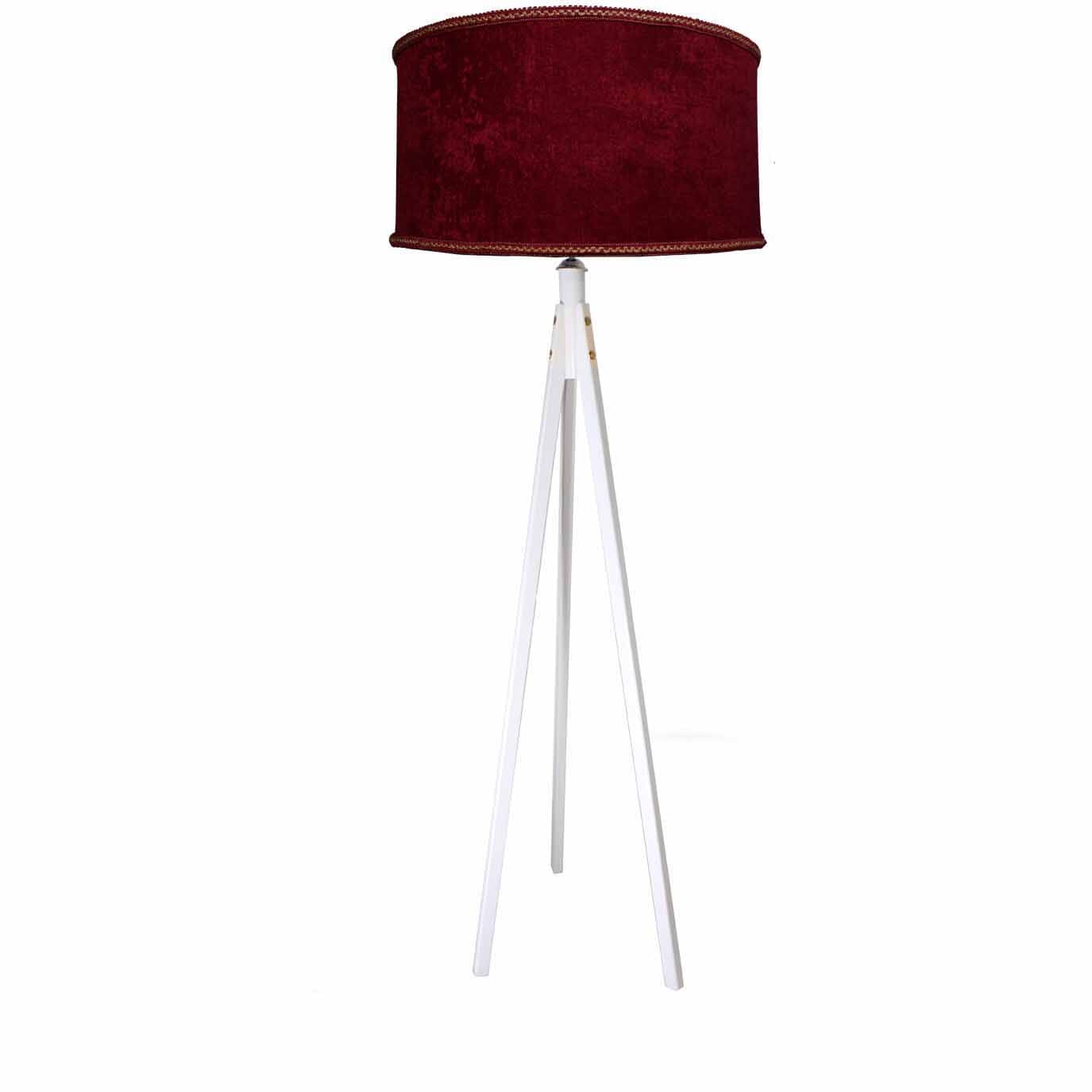 Wood Lampshade Led Lighting, 1 Bulb, 75 Cm - Red