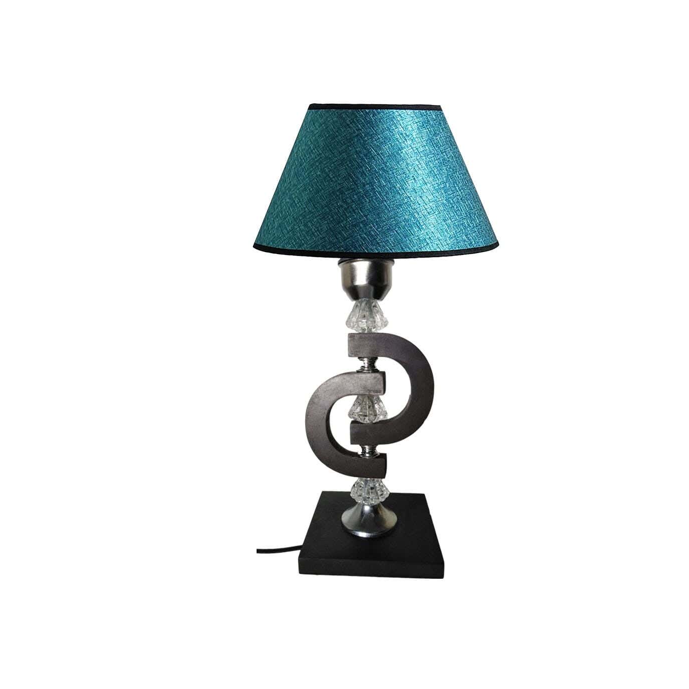 Wood Lampshade Led Lighting, 1 Bulb, 50 Cm - Light Blue