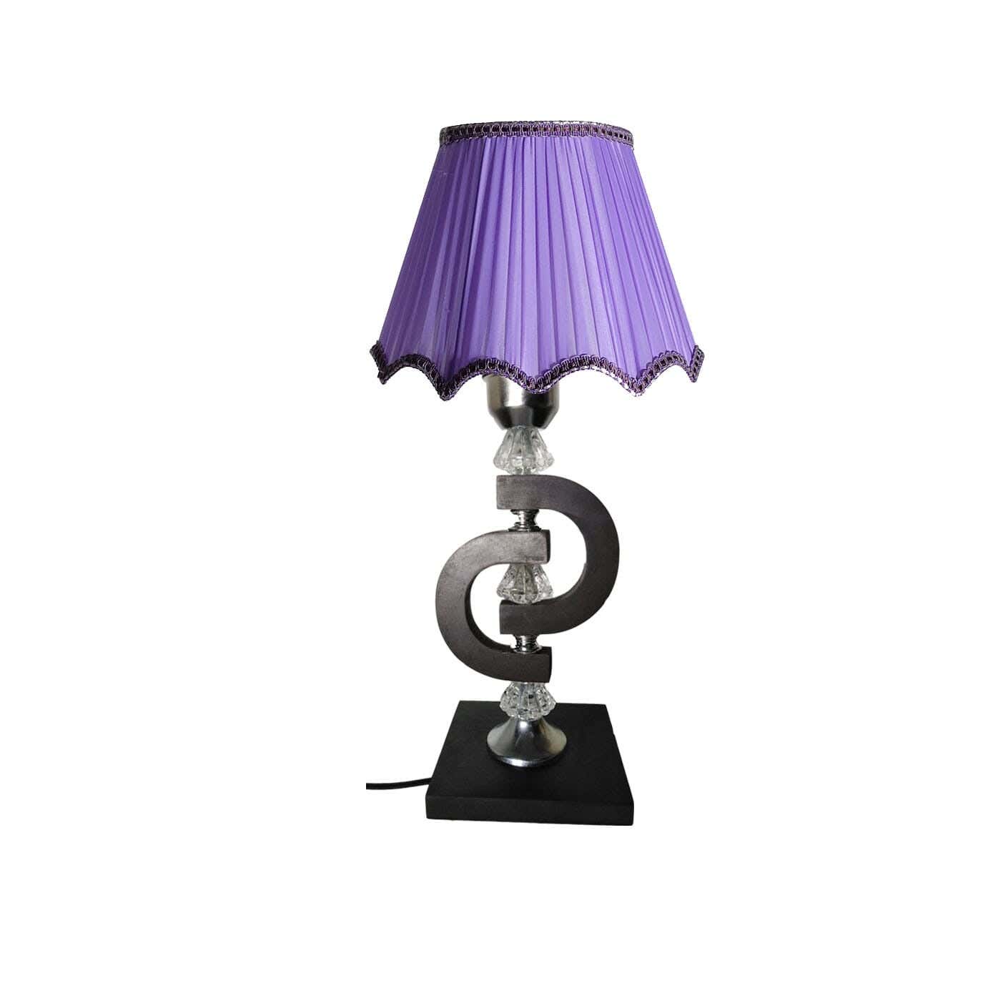 Wood Lampshade Led Lighting, 1 Bulb, 50 Cm - Light Purple