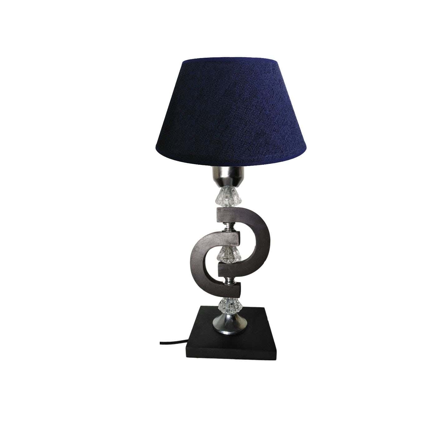 Wood Lampshade Led Lighting, 1 Bulb, 50 Cm - Navy