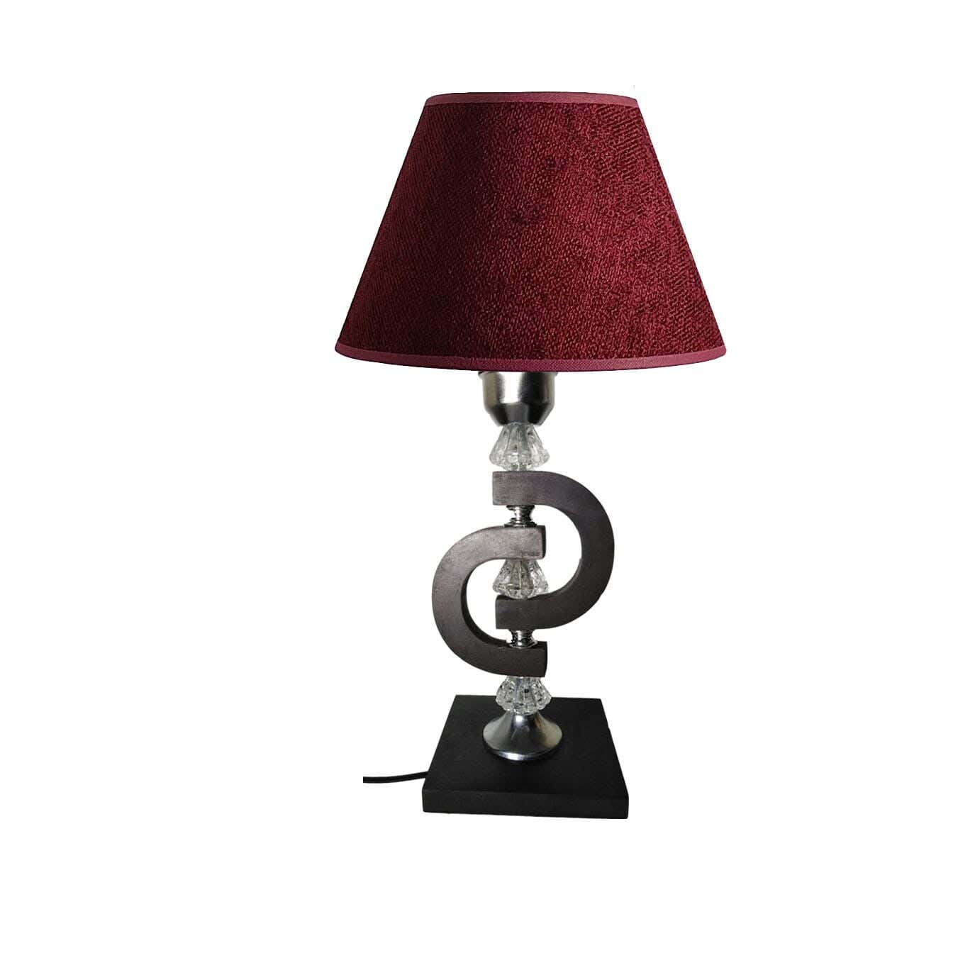 Wood Lampshade Led Lighting, 1 Bulb, 50 Cm - Red
