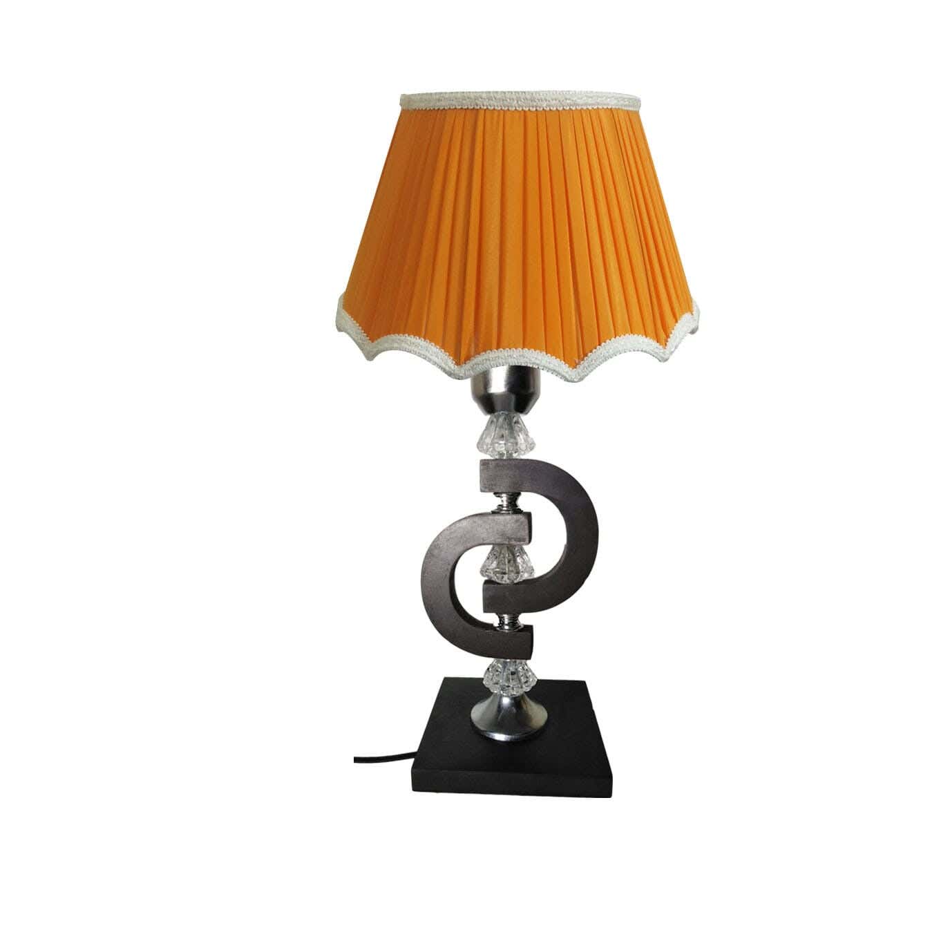 Wood Lampshade Led Lighting, 1 Bulb, 50 Cm - Orange
