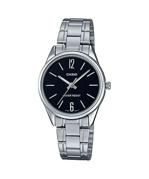 Casio LTP-V005D-1BUDF Analog Watch for Women, Stainless Steel Band - Silver