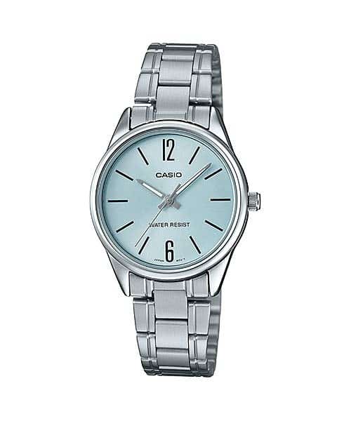 Casio LTP-V005D-2BUDF Analog Watch for Women, Stainless Steel Band - Silver