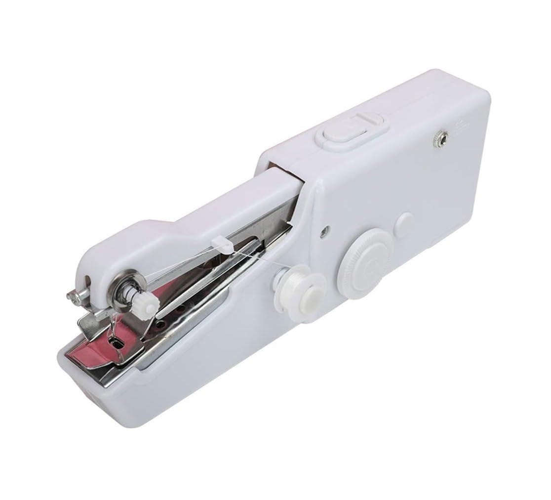Manual Sewing Machine, Powered By Batteries - White