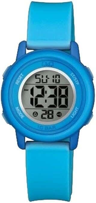 Q&Q M208J001Y Round Digital Sport Watch For women, M /26 - 39 mm - Blue